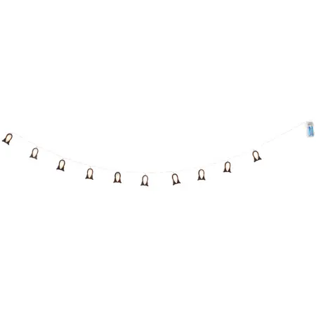 Halloween lyskæde med 10 LED-spøgelsesansigter - Batteri lys - 6410416491950 - 0
