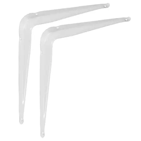 Hyllkonsol 734 vit 100x125mm 2st - Hyllskenor, hyllstöd och rör - 6414671020320 - 0