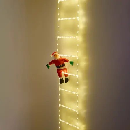Jultomte på ljusstege Ho-Ho-Ho 220cm - Dekorationsbelysning - 6435200322302 - 1