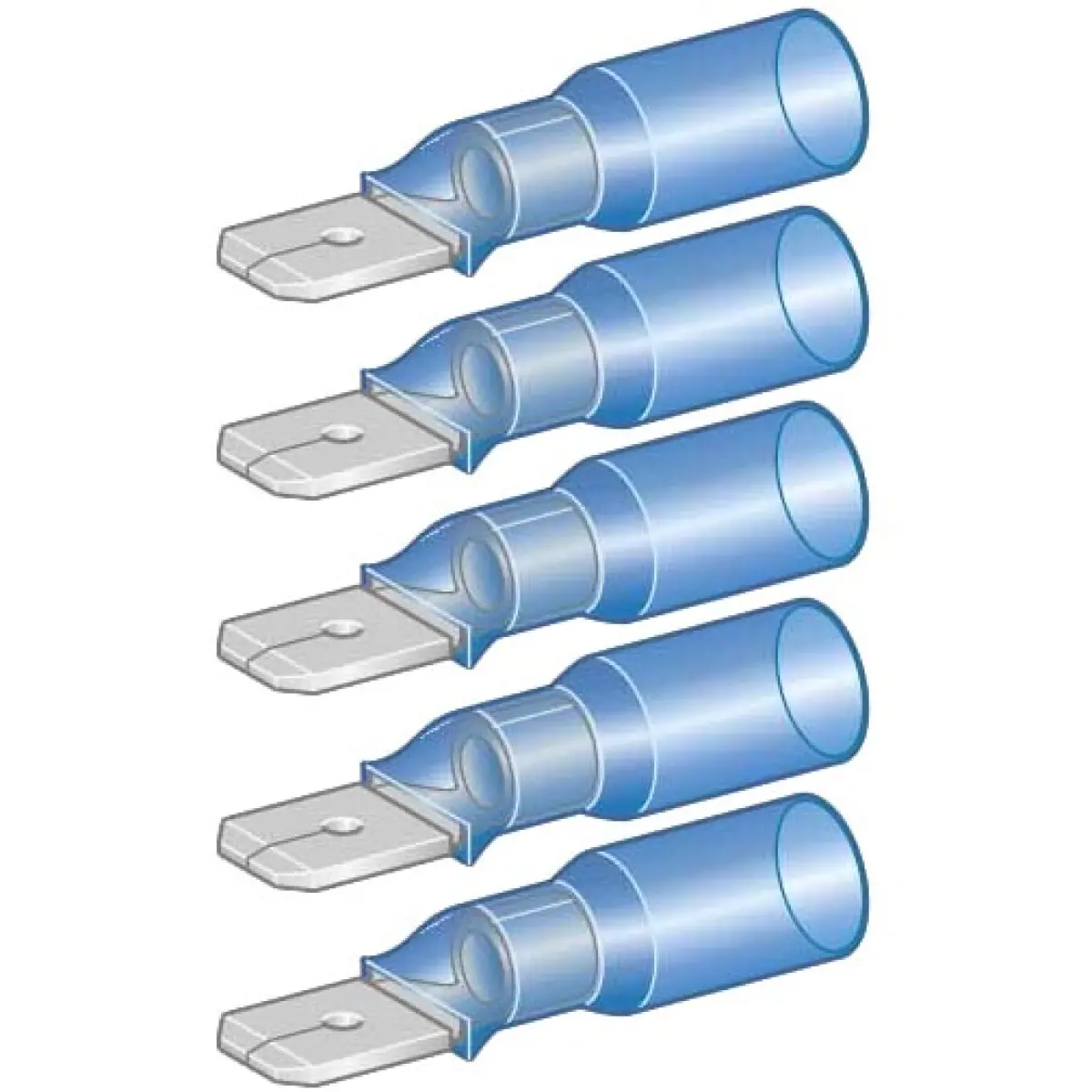 Krympkontakt hane 6,3 mm 1,5-2,5 mm2 - Krympslangar och elmaterial - 6438255200762 - 0