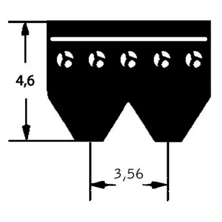 Multirem 8PK2450 28,48x2450mm - Remmar för arbetsmaskiner - 8PK2450 - 1