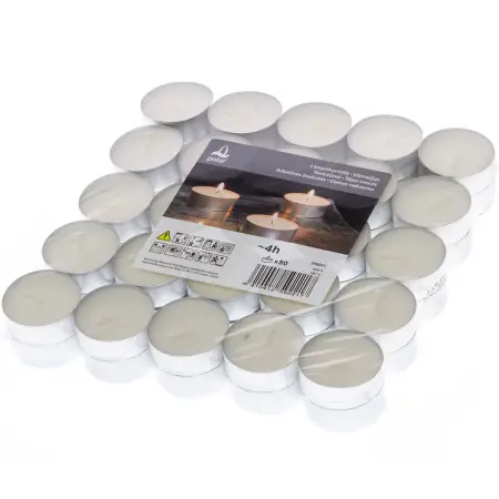 Värmeljus vit 4 h 50-pack - Värmeljus - 6410413258761 - 0
