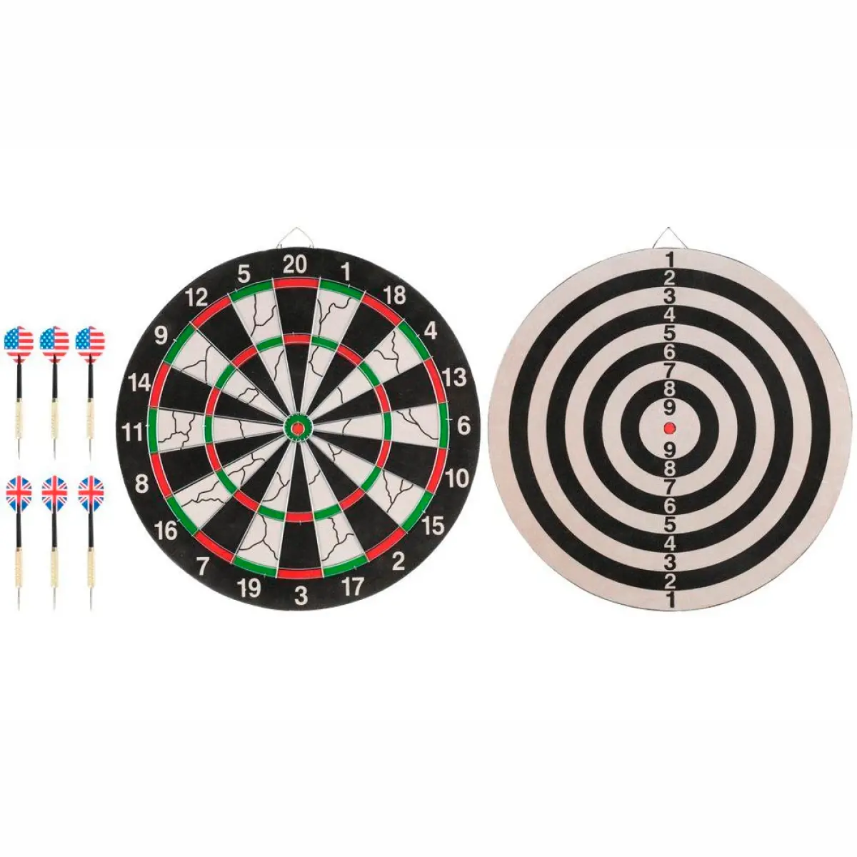 Bliv den ultimative dartmester med dette komplette dartssæt. Sættet indeholder alt, hvad du skal bruge for at spille en omgang sjov og spændende dart derhjemme. Dartpilene har et godt greb, så de ligger godt i hånden, når du kaster dem mod skiven. - Bondespil og sommerlege - 6410416226927 - 0