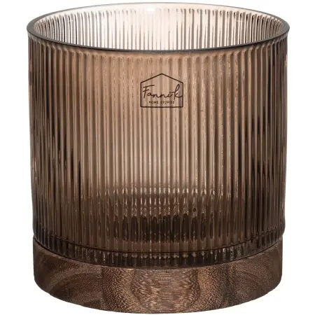 Glaslanterne Vekki brun 14 cm - Lysestager og fyrfadsstager - 6410416391724 - 0