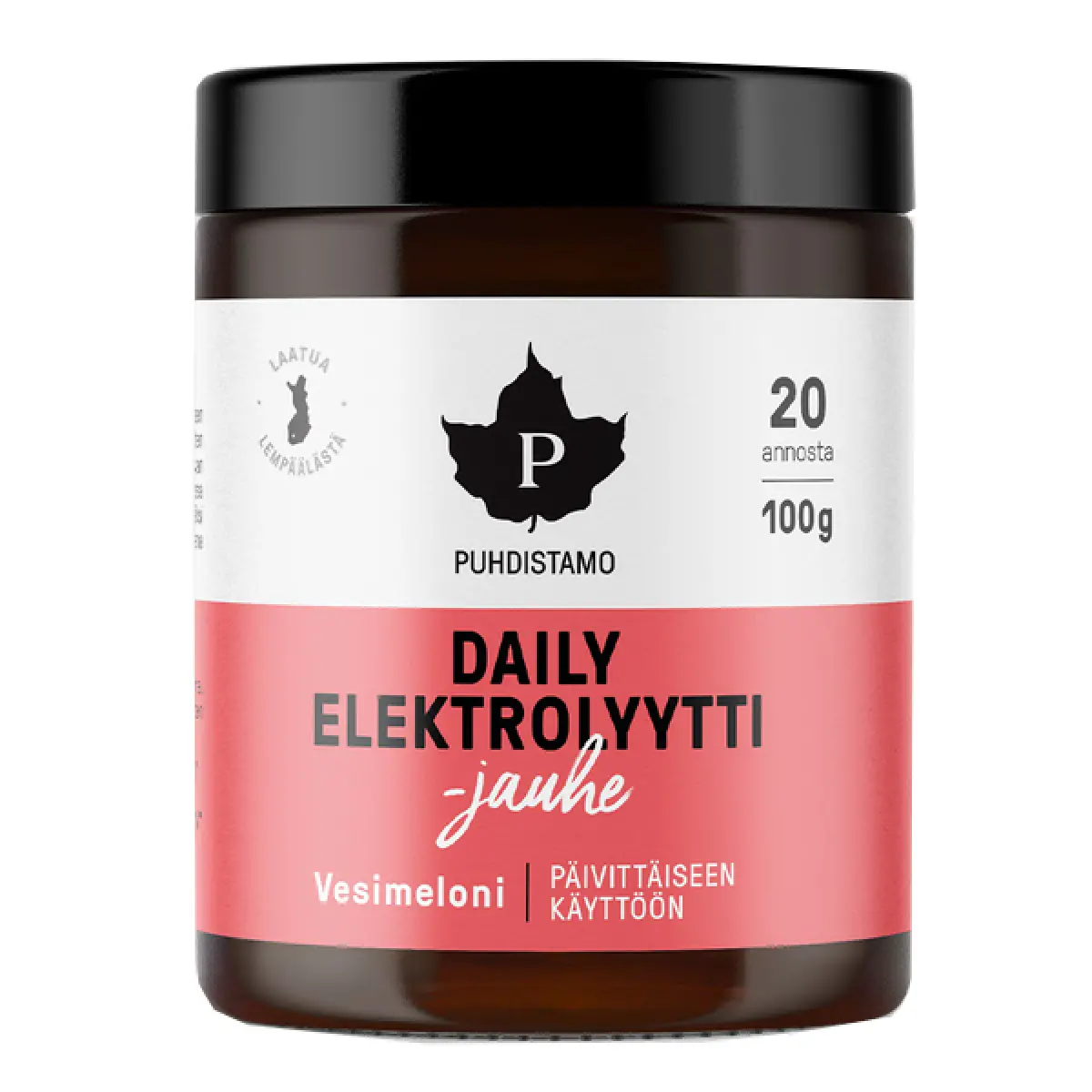 Elektrolytpulver Daily Vattenmelon 100g Pureness - Vitaminer och pulver - 6430039229761 - 0