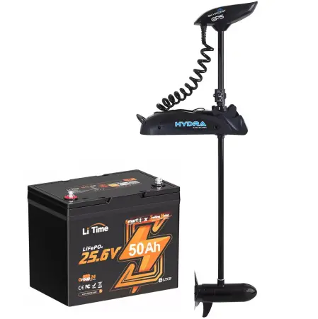 Hydra Skypoint elmotor 24 V GPS + LiFePO4 50 Ah - Elektriska utombordare - 6438471354379 - 0