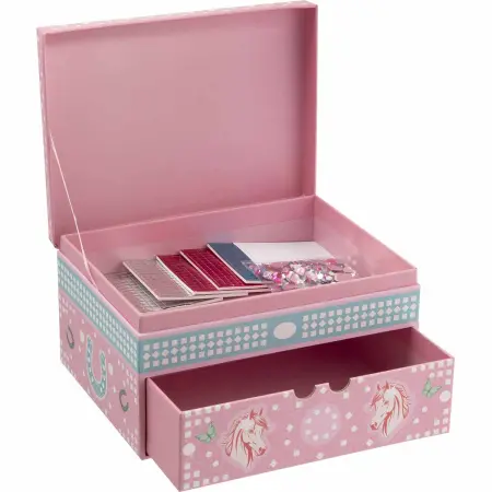 Dekorerbar smyckeskrin Hästar 21 × 16 × 12 cm - Förvaring för kosmetika - 8715427166681 - 1