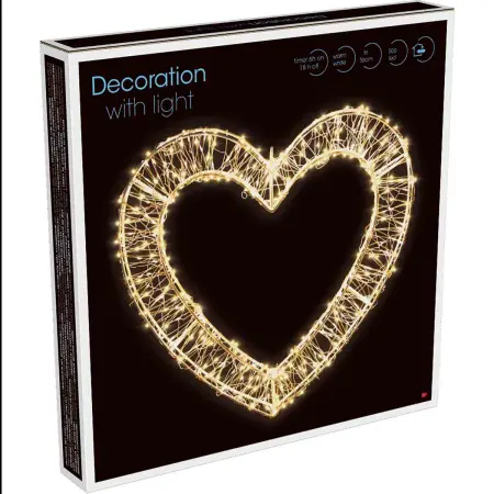Ljusdekoration Hjärta 500 LED 38x36 cm - Dekorationsbelysning - 8721461013553 - 1