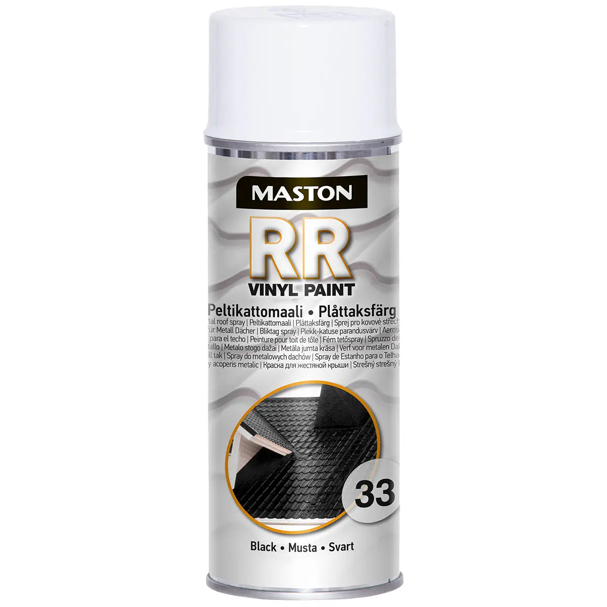 Masto spraymaling RR 33 sort 400ml - Spraymaling og lak - 6412494100335 - 0