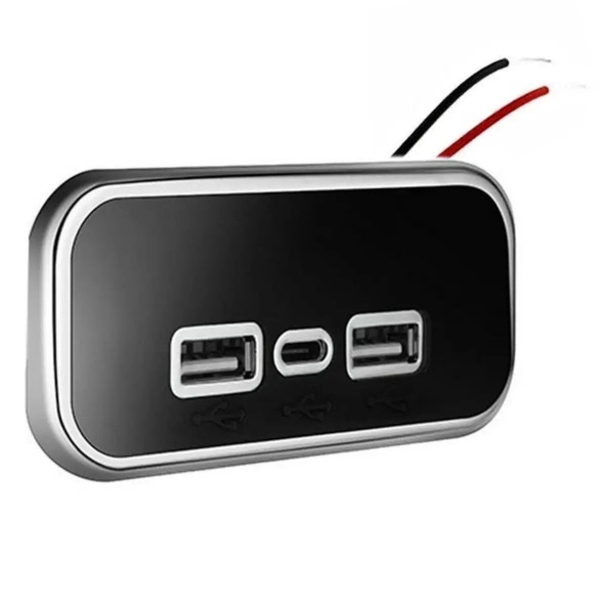 Ladestik 12-24V 2xUSB 1xUSB-C - Cigarettænderstik og oplader - 6419774007766 - 0