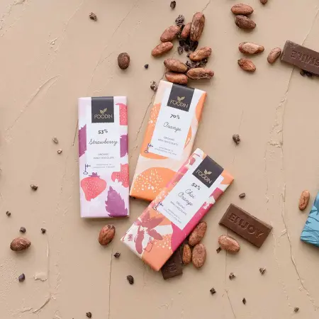 Rå choklad apelsin 40g ekologisk Foodin - Delikatesser och drycker - 6430055212549 - 1