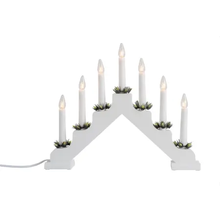 Adventsljusstake Aina 7 ljus vit - Ljusstakar - 6435200299499 - 0