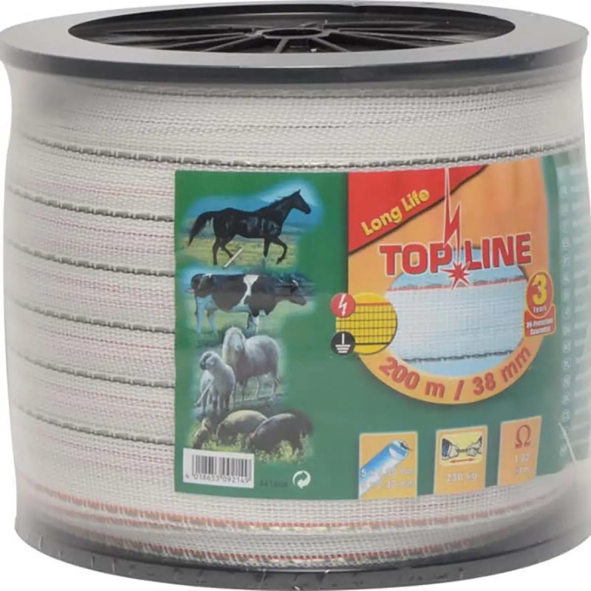 Vinterband AKO Polar vitt 38mm 200m - Stängseltråd och elband till elstängsel - 4018653092149 - 0