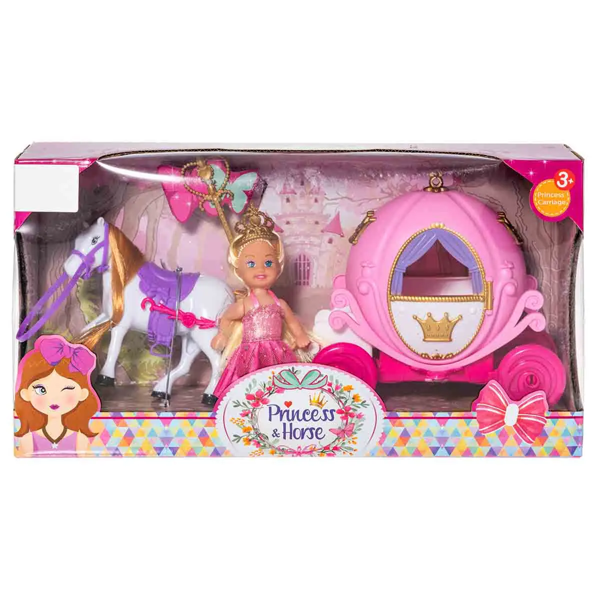 Modedukke 11,40 cm hest og vogn - Dukker, blødt legetøj og legetøjsfigurer - 6410416379838 - 0