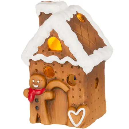 Pepparkakshus med LED-ljus - Ljusdekorationer för bord - 6410416502069 - 0