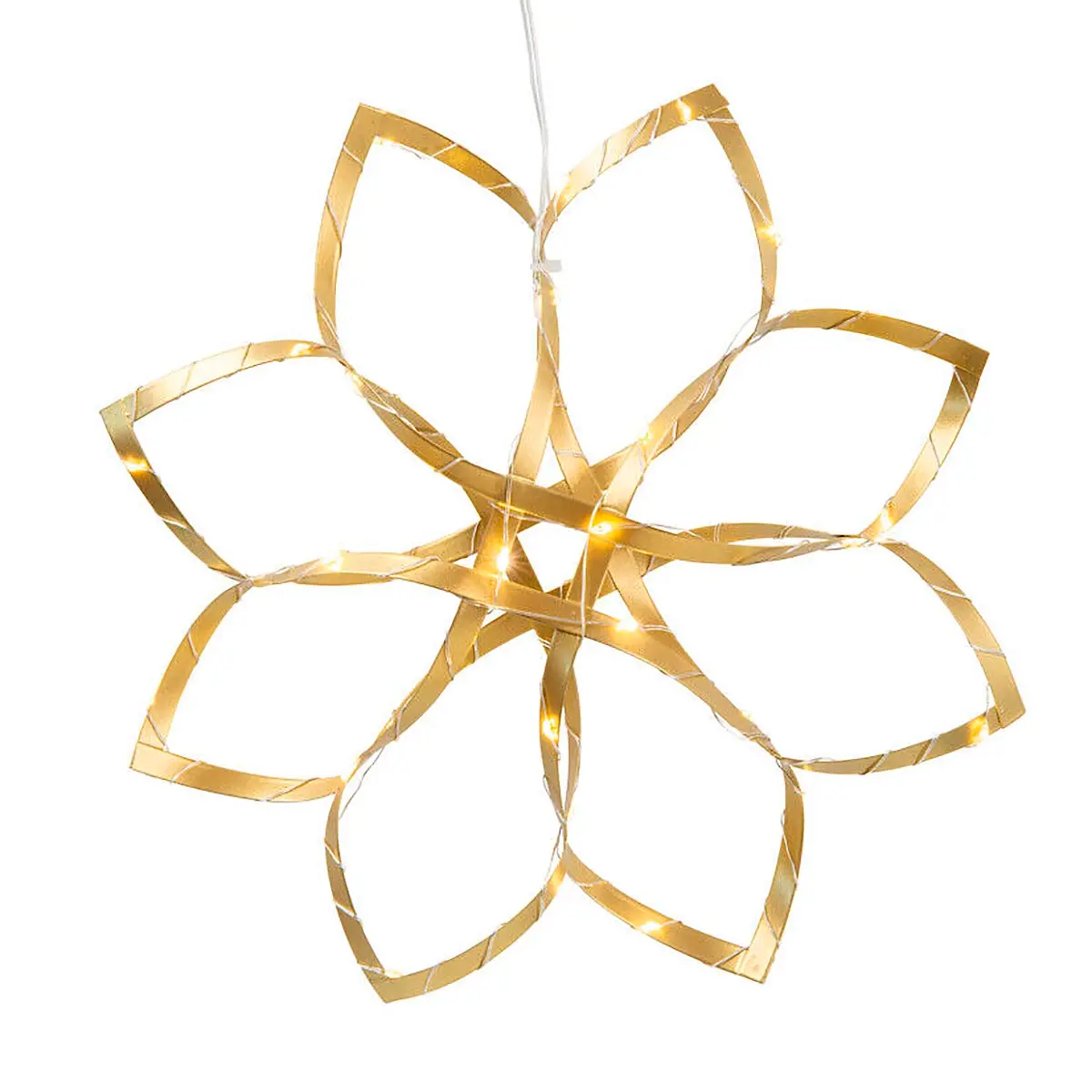Lysdekoration Anemone guld 30 LED. - Lys dekorationer indendørs - 6435200306784 - 0