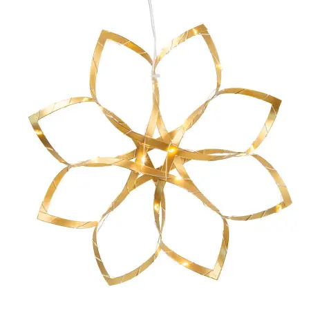 Lysdekoration Anemone guld 30 LED. - Lys dekorationer indendørs - 6435200306784 - 0