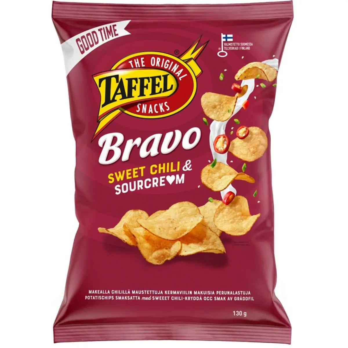 Taffel Bravo Chips 130g - Kex och snacks - 6410380052324 - 0