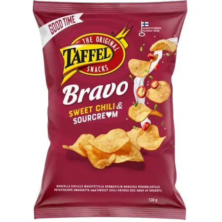 Taffel Bravo Chips 130g - Kiks - 6410380052324 - 0