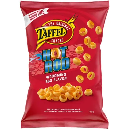 Taffel Hot Rod Chips 110g - Kex och snacks - 6410380052409 - 0