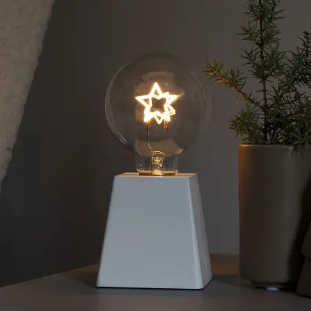Bordsdekoration Stjärna 17,5cm med timer - Ljusdekorationer för bord - 7318301813209 - 0