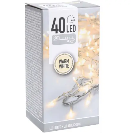 Ljusslinga 40 LED varmvit 3m - Ljusslingor utomhus och inomhus - 8719202259407 - 1