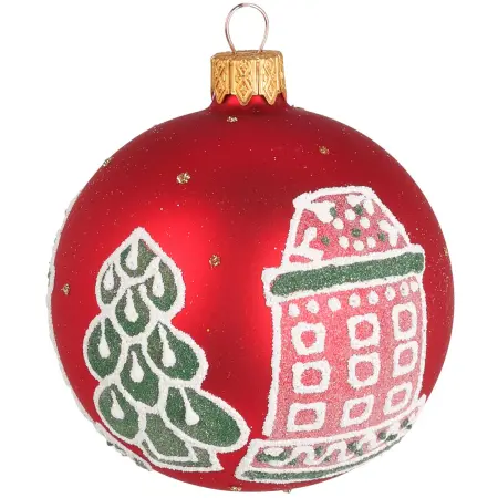 Granbold Hus 8 cm sortering - juletræspynt - 8720573736589 - 0