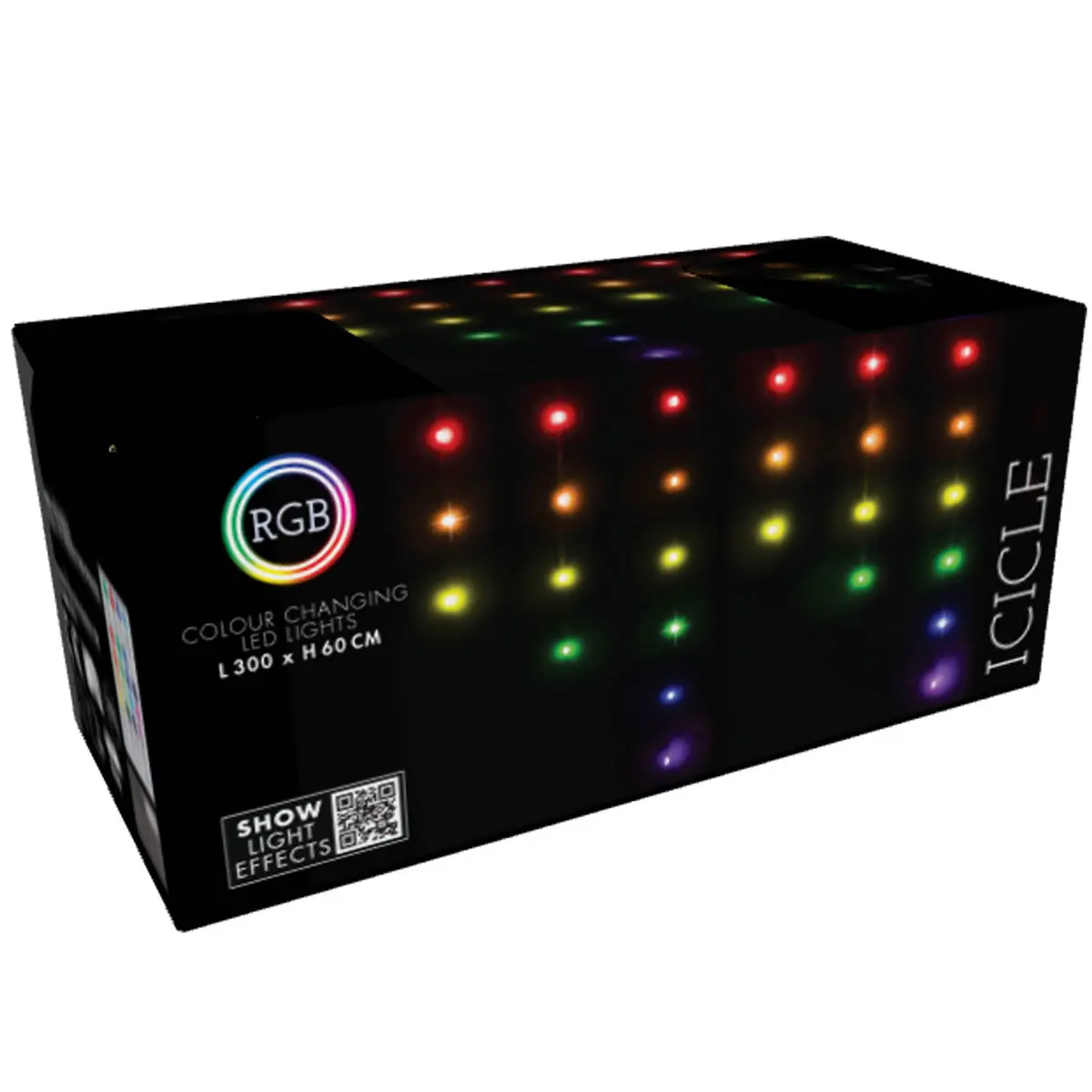 Ljusslinga 85 LED RGB 3m med fjärrkontroll - Ljusgardiner och istappsslingor - 8721037231817 - 0