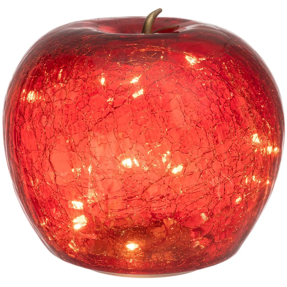 Glasblomma med LED-ljus röd 15cm - Dekorationsföremål - 6410416482774 - 0