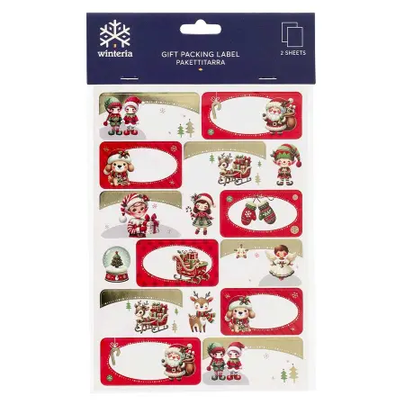 Pakkeetiket Elves 32 stk assorteret - Emballage - 6410416574745 - 1