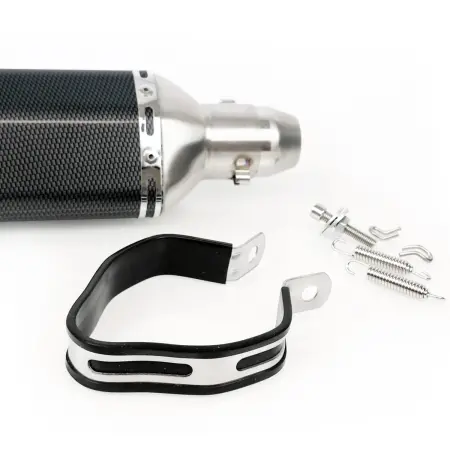 Lyddæmper 360mm i Akrapovic-look - Motocross udstødningsrør - 6438471009149 - 1