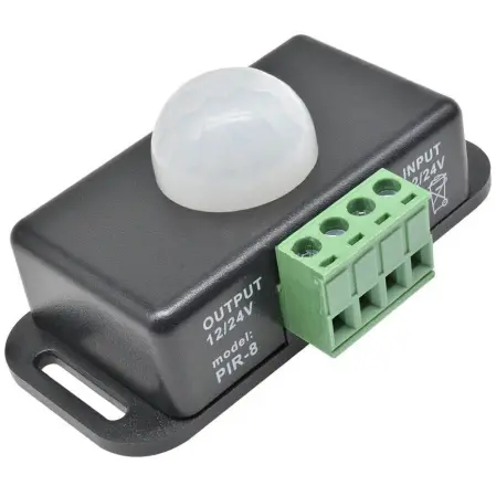 RÖRELSESDETEKTOR 12V / 24V 8M 72W - Timers, rörelsesensorer och skymningsreläer - 15706130099 - 0