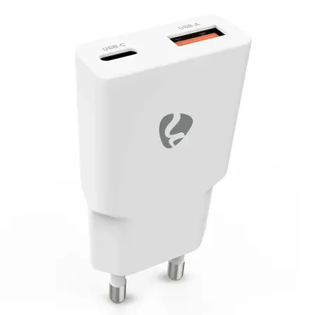 Væglader USB-C / A 20W GaN PD3.0 - Mobil oplader - 5412810470266 - 1