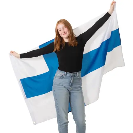 FINSKA FLAGGA 92x155cm - Flaggor och flaggstångstillbehör - 6410411494628 - 1