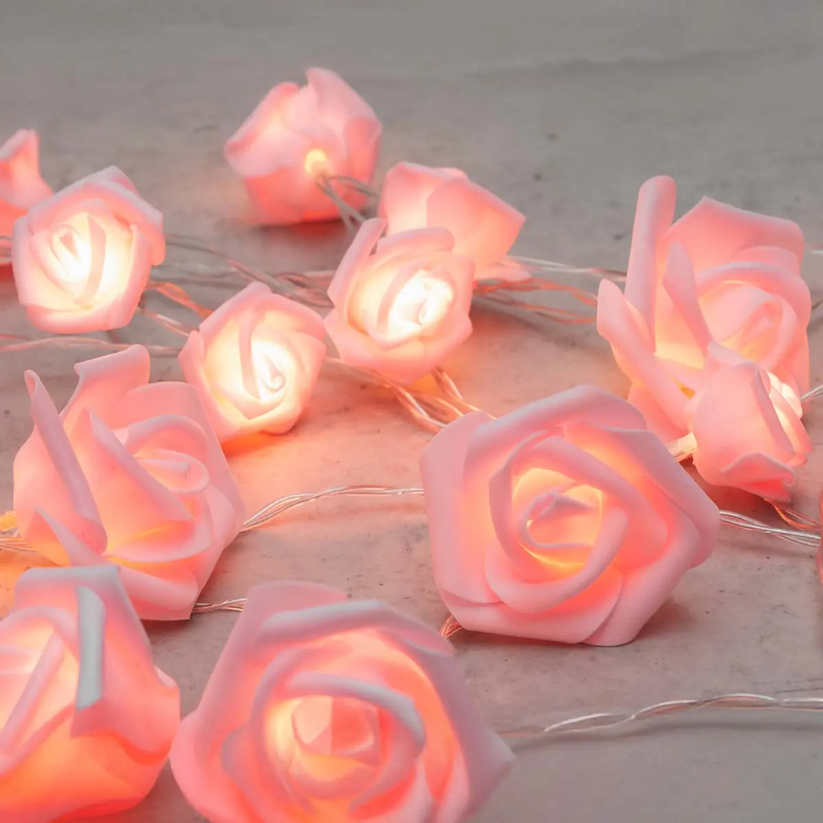 Batteridriven ljusslinga Ros 20 LED rosa - Batteridrivna ljusslingor - 6410416419268 - 0