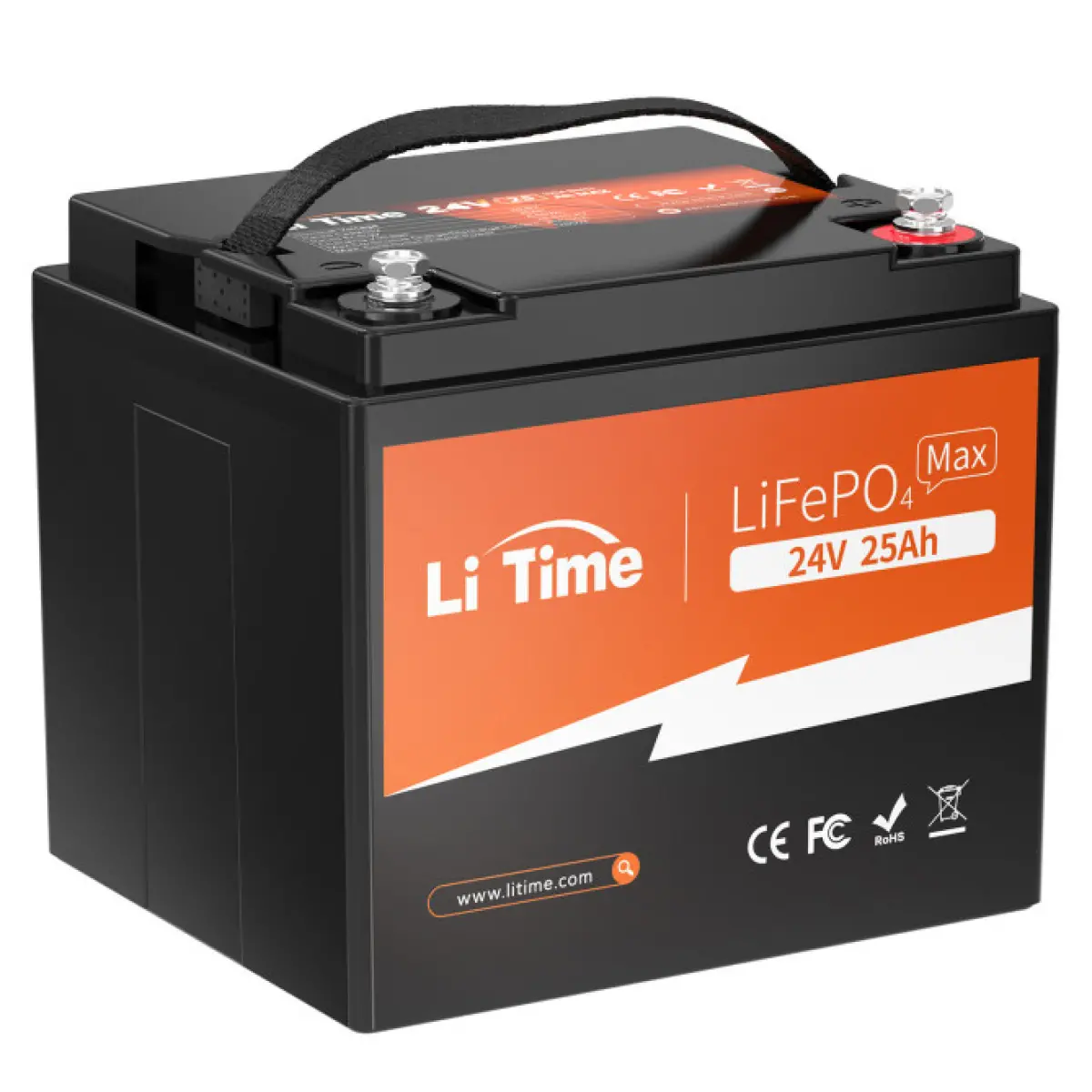 Batteri LifePo4 25Ah 24V 1280 Wh LiTime - LiFePO4-batterier - 6438471351033 - 0