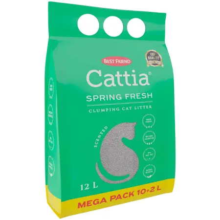 Cattia Kattegrus Spring Fresh 12L - Kattens sundhed og hygiejne - 5700551260803 - 0