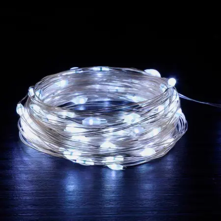 Ljusslinga batteri micro-LED kallvitt 200 - Ljusslingor utomhus och inomhus - 6410416377193 - 1