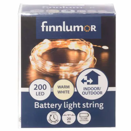Parisljus med varmvit mikro-LED 200 - Ljusslingor utomhus och inomhus - 6410416377209 - 0