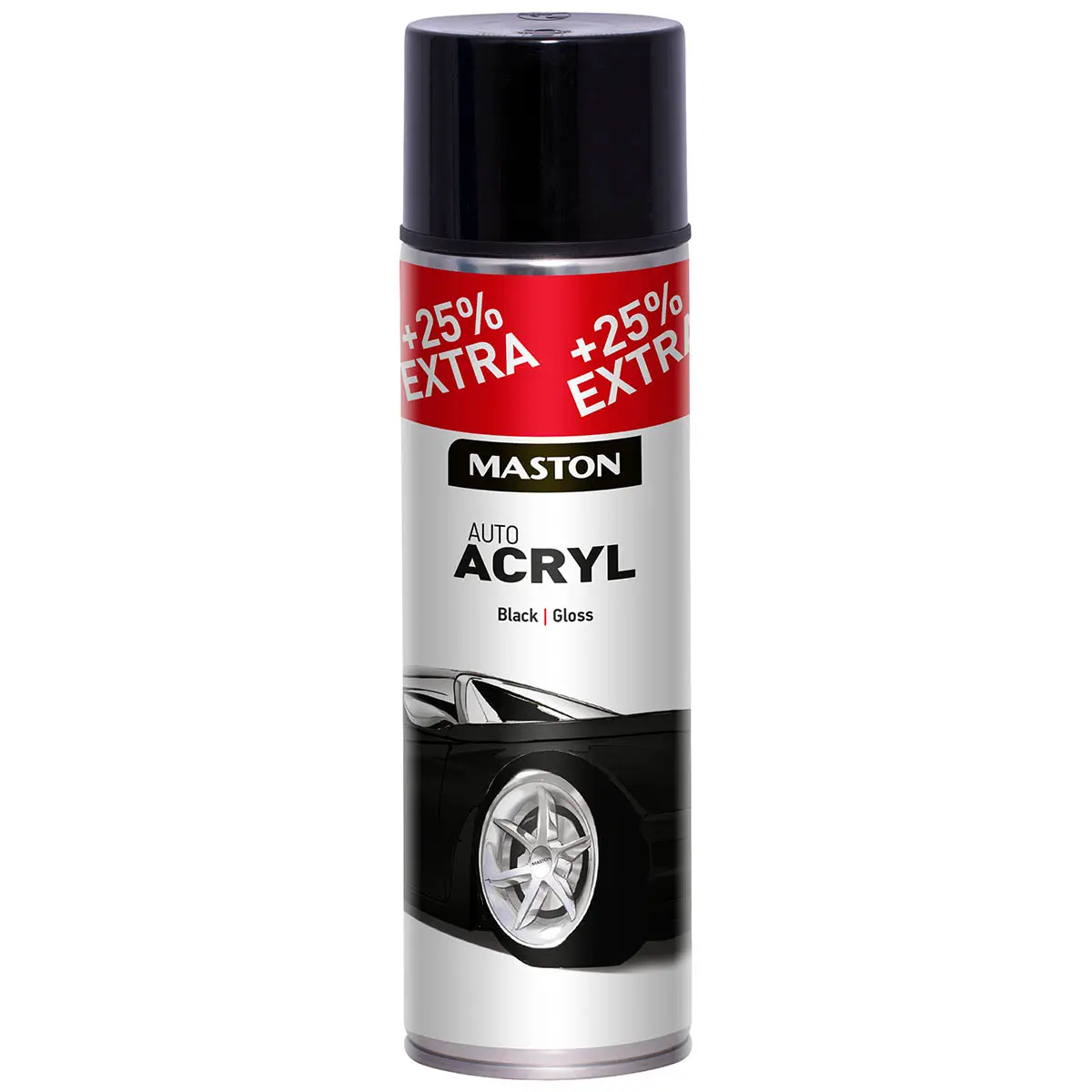 Maston Bil Acryl blank sort 500ml - Maling og spraymaling - 6412490024956 - 0