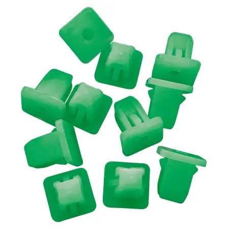 Plastikbeslag grøn 10 stk - Kabelbindere og kabelbindere i rustfrit stål - 6438471355765 - 0