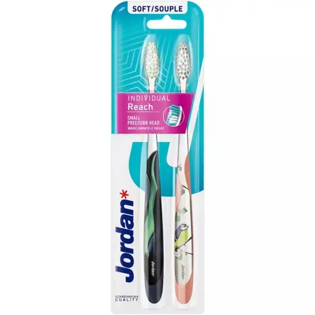 Jordan Individual Reach Soft tandborste 2-pack - Tandborstar och eltandborstar - 7046110064139 - 0