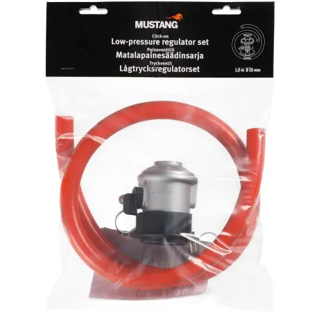 LÅGTRYCKSREGULATOR + SLANG 1M GASCYLINDER - Gasolslangar och regulatorer - 6410413291416 - 1