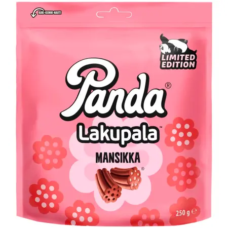 Panda Lakridsstykker Jordbærlakrids 250g - Slikposer - 6412501042245 - 0