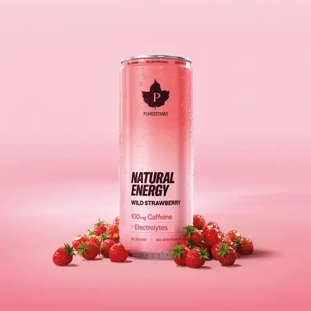 Pureness Natural Energy Drink Wild Strawberry 330 ml - Energidrycker - 6430028420643 - 1