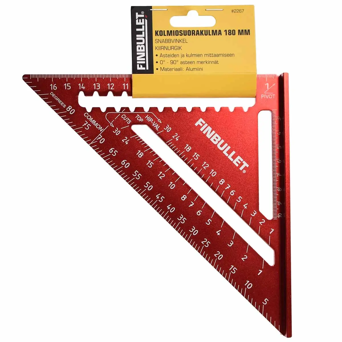 Kolmiosuorakulma 180mm - Vinkelkrog og linealer - 6438152022672 - 0