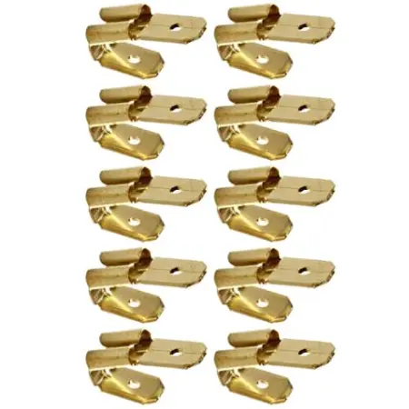 Grenkontakt 6,3mm 10 st oskyddad - Abikokontakter - 6438255200458 - 0