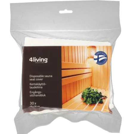 Engångssittunderlag för bastu 30-pack - Bastudofter och textilier - 6410416289724 - 0