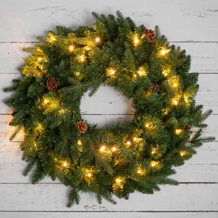 Granriskrans 60cm 35 LED - Barrkransar och barrrgirlander - 6410416420943 - 0