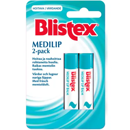 Läppbalsam Blistex Medilip Menthol 2-pack - Kosmetik - 6412203102711 - 0